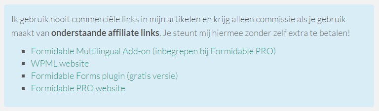 Affiliate links disclaimer
