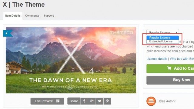 Licentie uitleg WordPress thema’s Themeforest