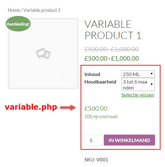 WooCommerce variable.php